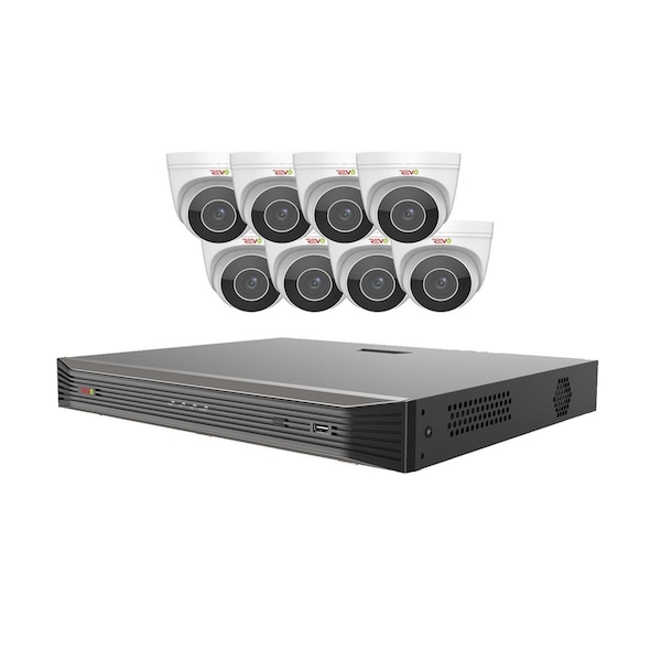 Revo America Ultra HD Audio Capable 16 Channel 3TB NVR Surveillance System with 8 4 Megapixel Cameras RU162BNDL-1 - main